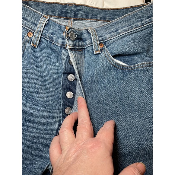 Levi's 501 Jeans Button Fly Straight Leg Denim Classic Fit Mens Size - Picture 5 of 9